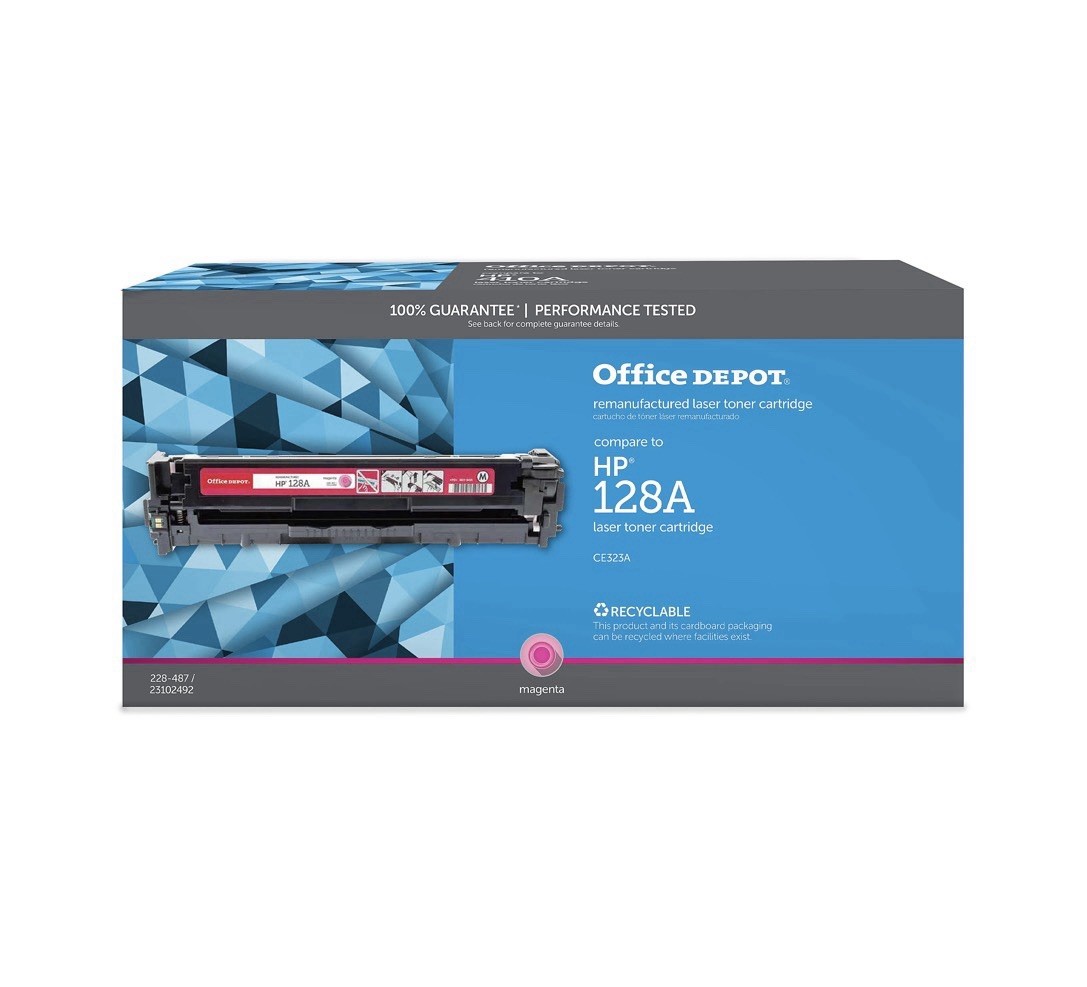 Office Depot Reman Toner Cartridge Replaces HP 128A, Magenta