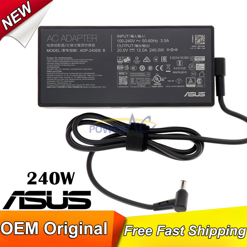 Original 20V 240W ASUS TUF Gaming FA506QM-HN008W AC Adapter 6PHI Laptop Charger