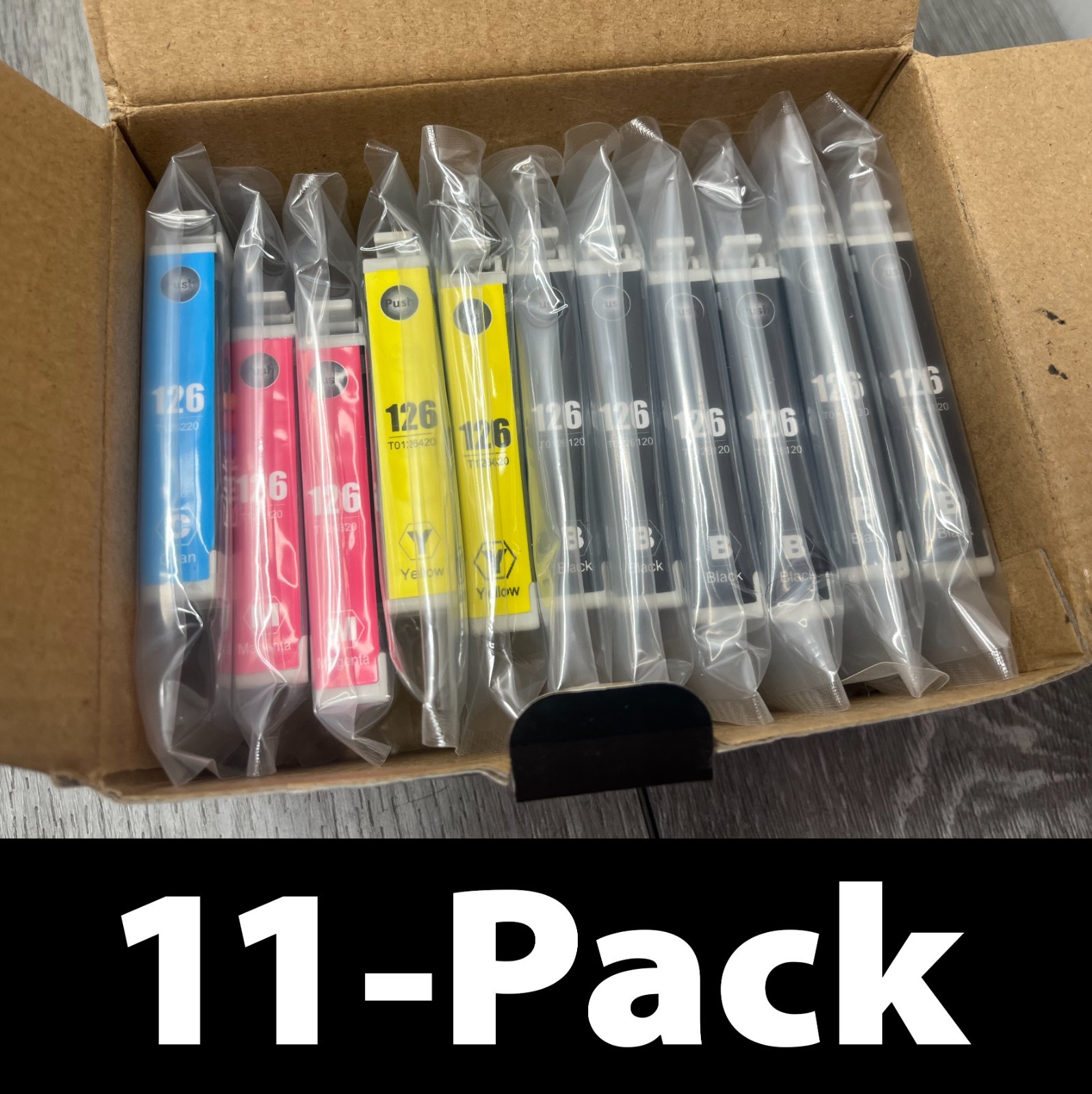 11-Pack EZink 126 Reman. Ink For Select Epson Workforce Models Exp 3/21