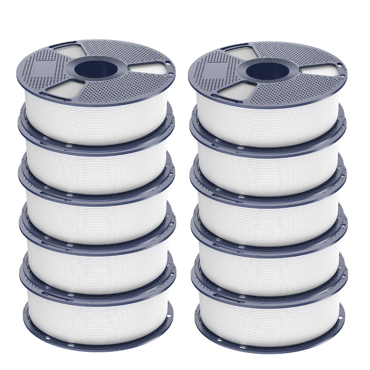SUNLU 10x 1KG PETG White 3D Printer Filament 1.75mm PETG 10KG High Toughness