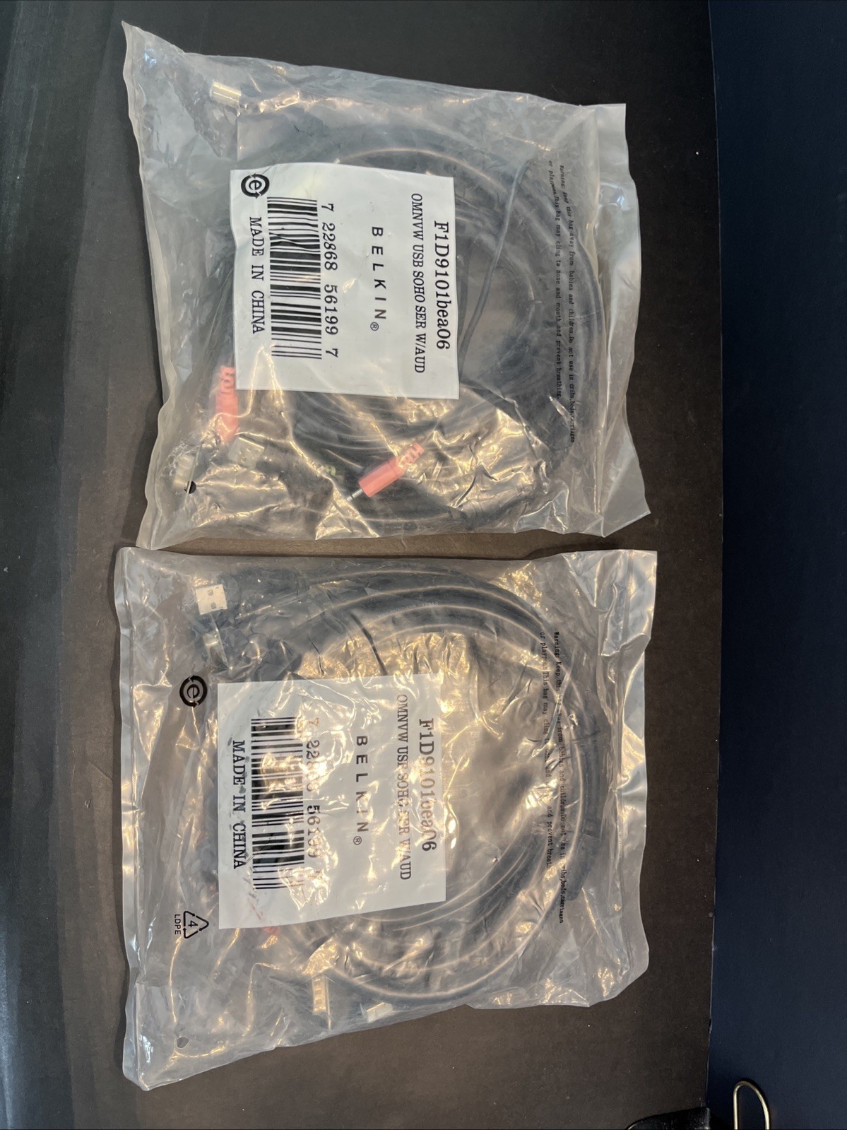 BELKIN F1D9101bea06 OMNIVIEW USB SOHO Keyboard-Video-Mouse KVM CABLES with Audio