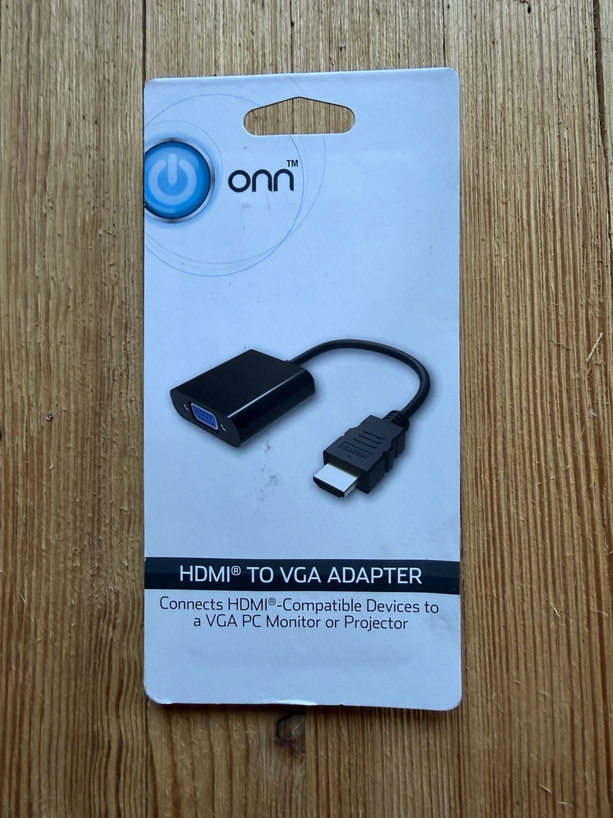 ONN HDMI to VGA Adapter, Black, ONA17H0037V