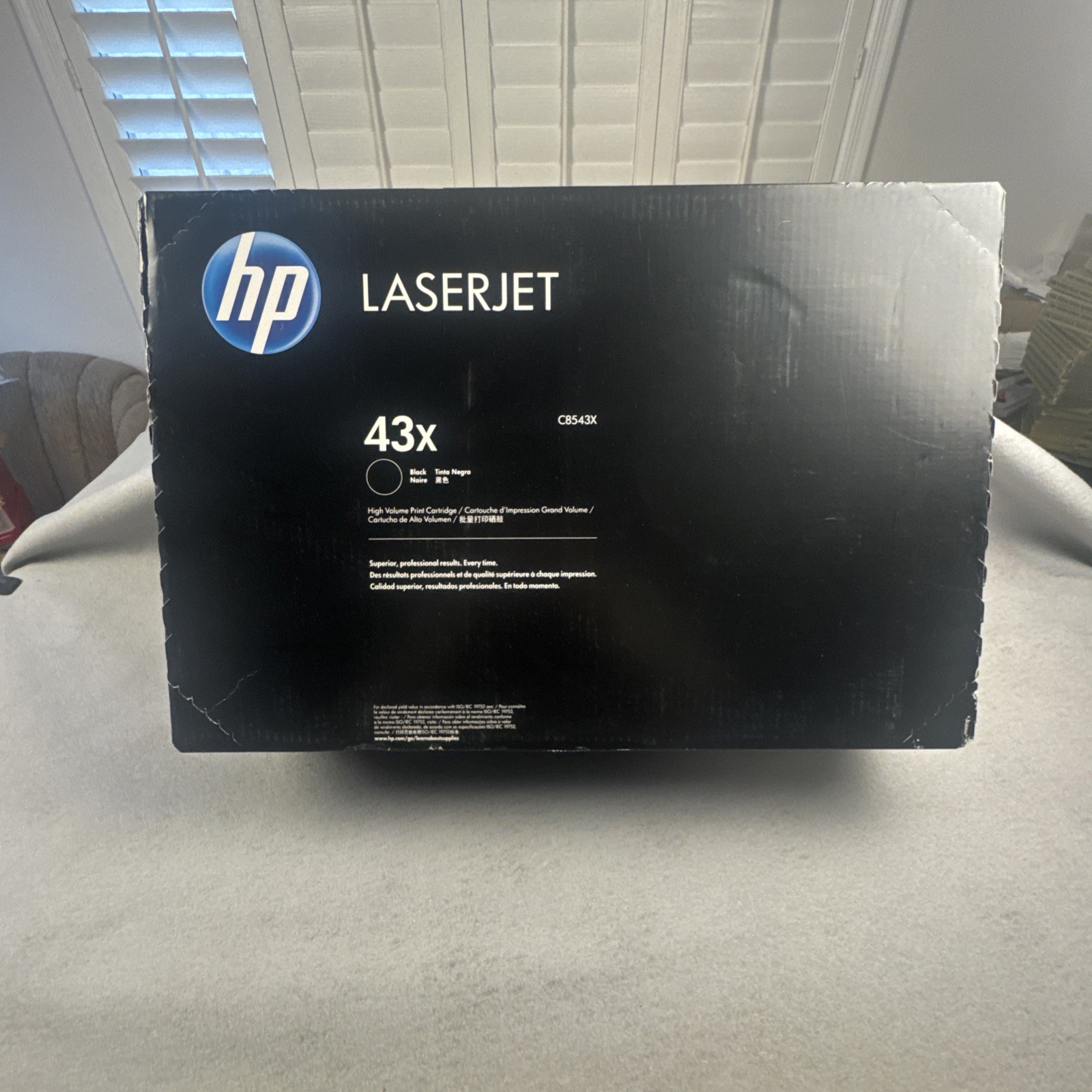 HP 43X High Yield Black Original LaserJet Toner Cartridge C8543X OEM Sealed