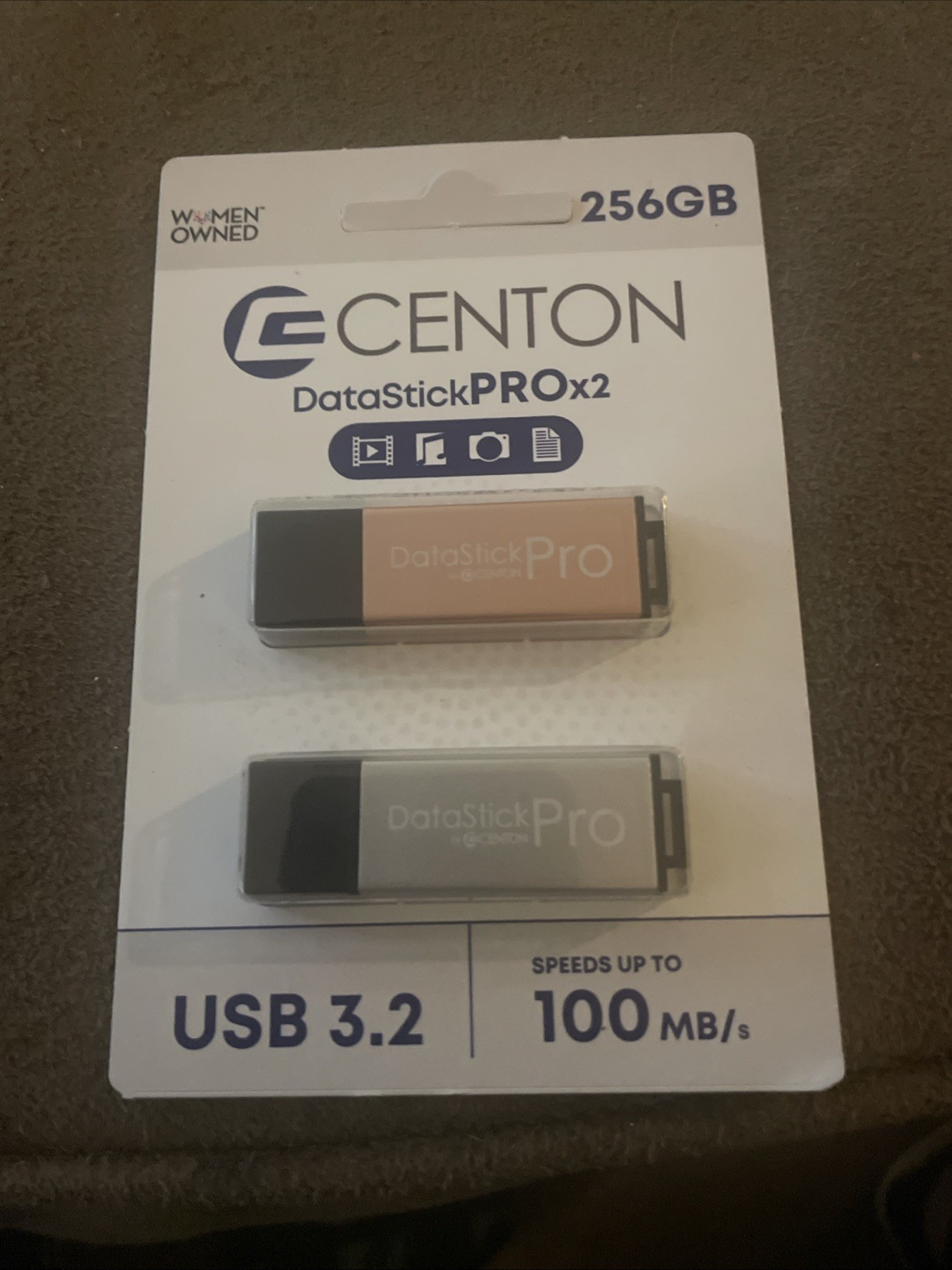 Centon DataStick PROx2 USB 3.2 Flash Drive 2-Pack 256GB