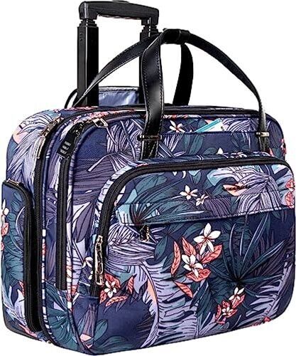 VANKEAN Rolling Laptop Case Premium Carryon Travel Luggage Bag Womens NEW