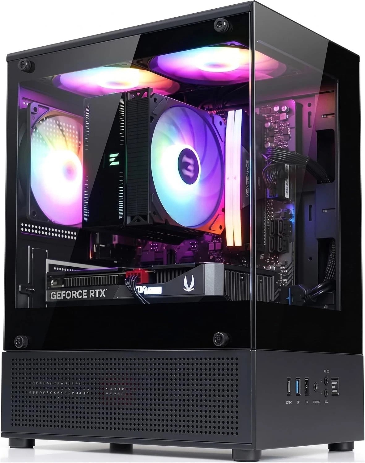 CUBIX-G Micro-ATX MATX Compact Mini Tower Gaming PC Case, Black Cubix-G Black