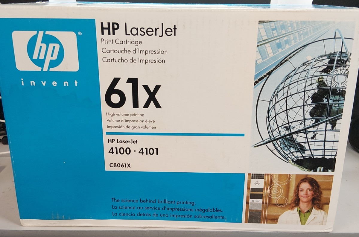 New Genuine HP 61X Black High Volume Print Toner Cartridge C8061X- Sealed