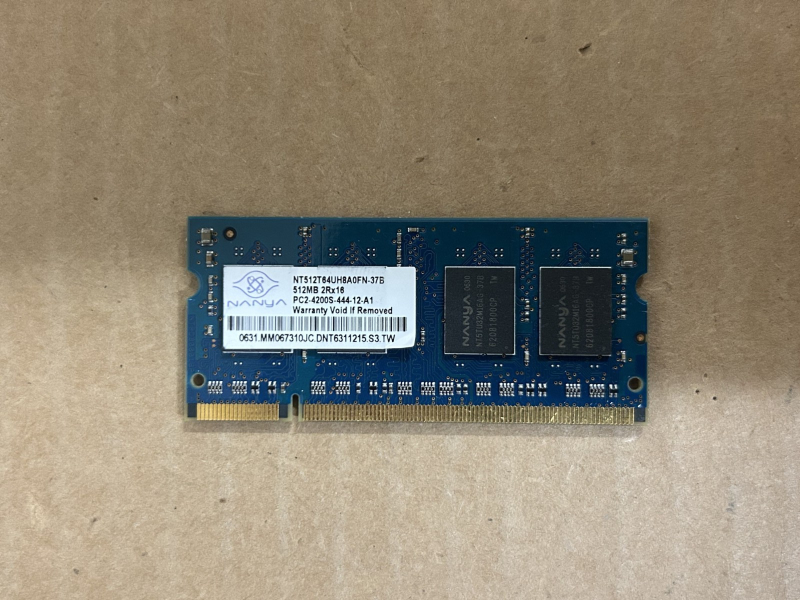 Nanya 512MB Memory DDR2 PC2-4200 NT512T64UH8A0FN-37B