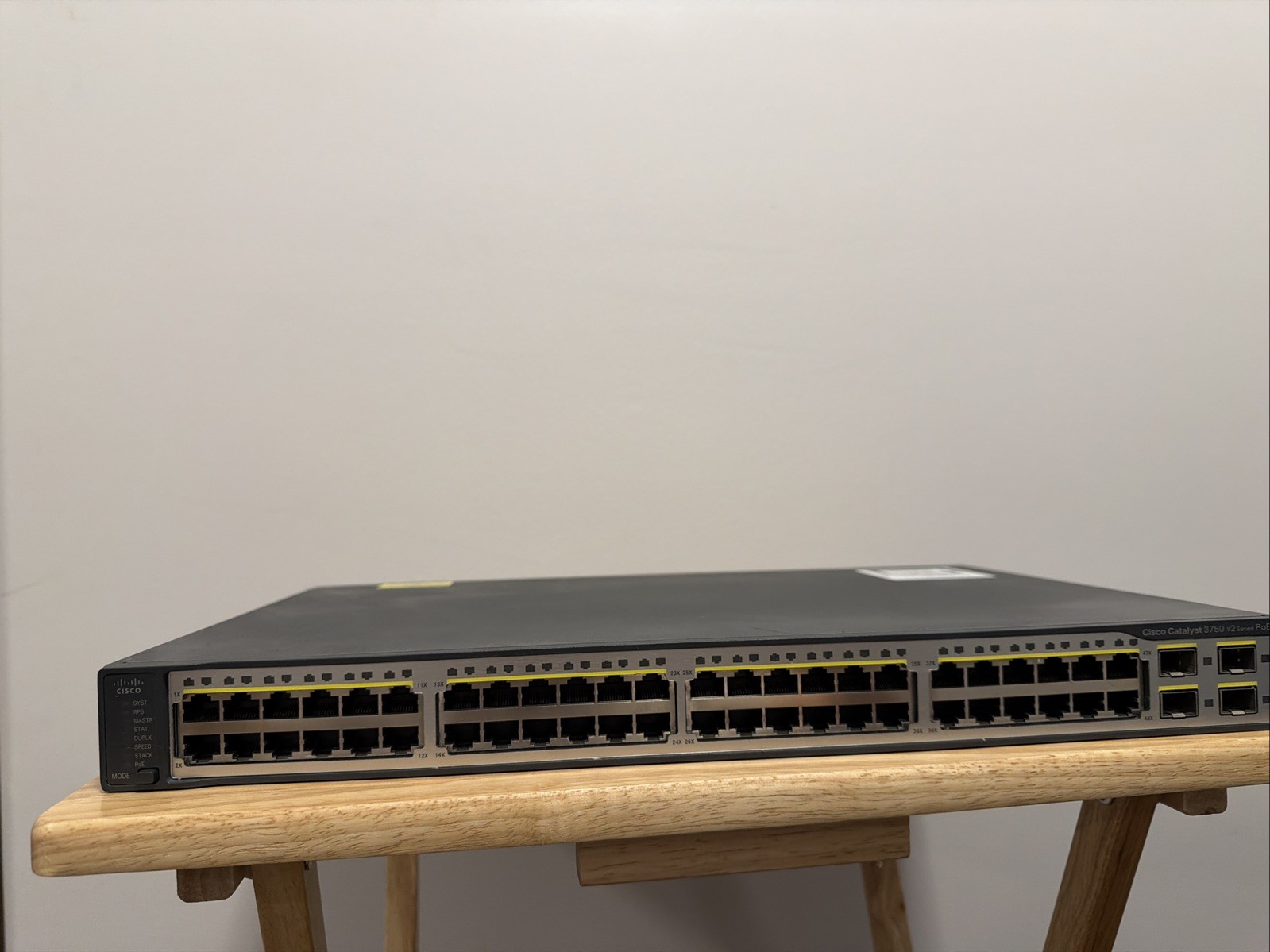 Cisco  Catalyst (WS-C3750V2-48PS-S) 48-Ports-Ports Rack-Mountable Switch Managed