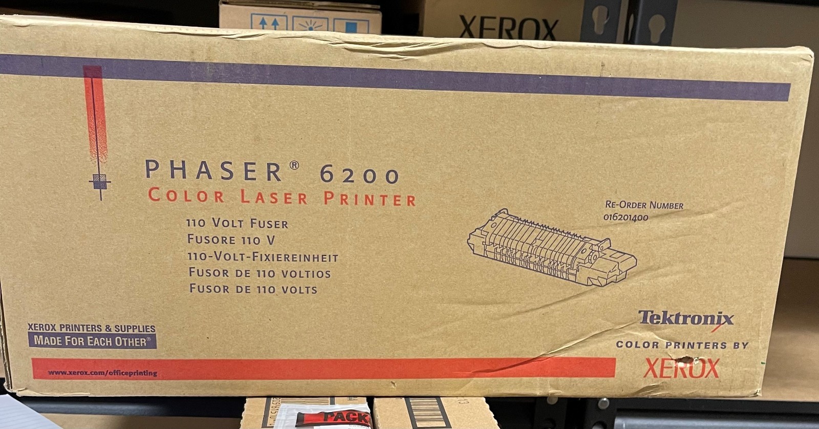 New Genuine Original XEROX Phaser 6200 Fuser 110V 016201400 OEM 016-201-400