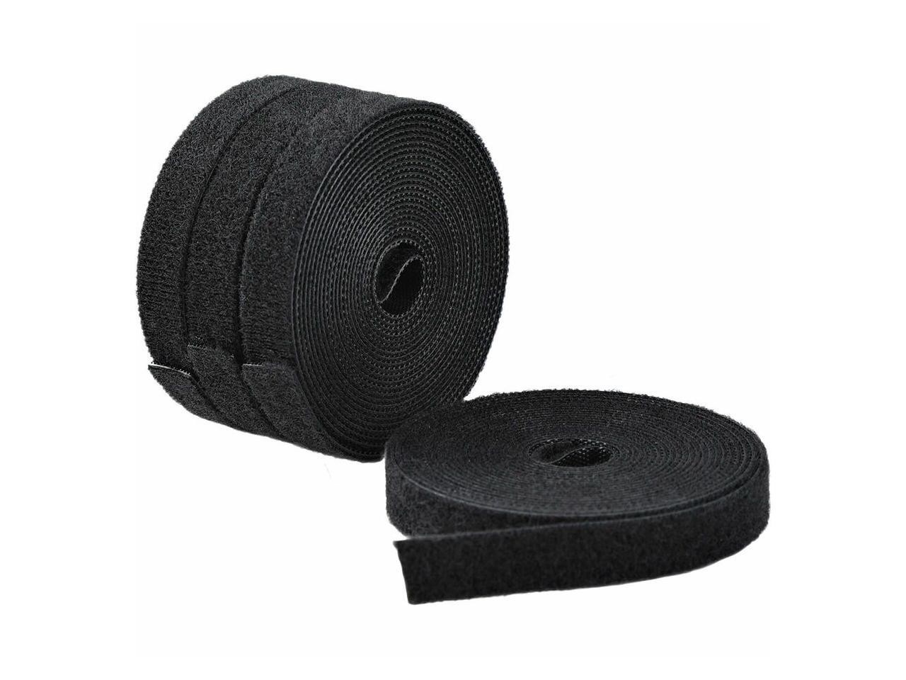 StarTech 4-pack 15ft (4.6m) Hook and Loop Roll, 0.5in Wide, Black, Cut-to-Size R