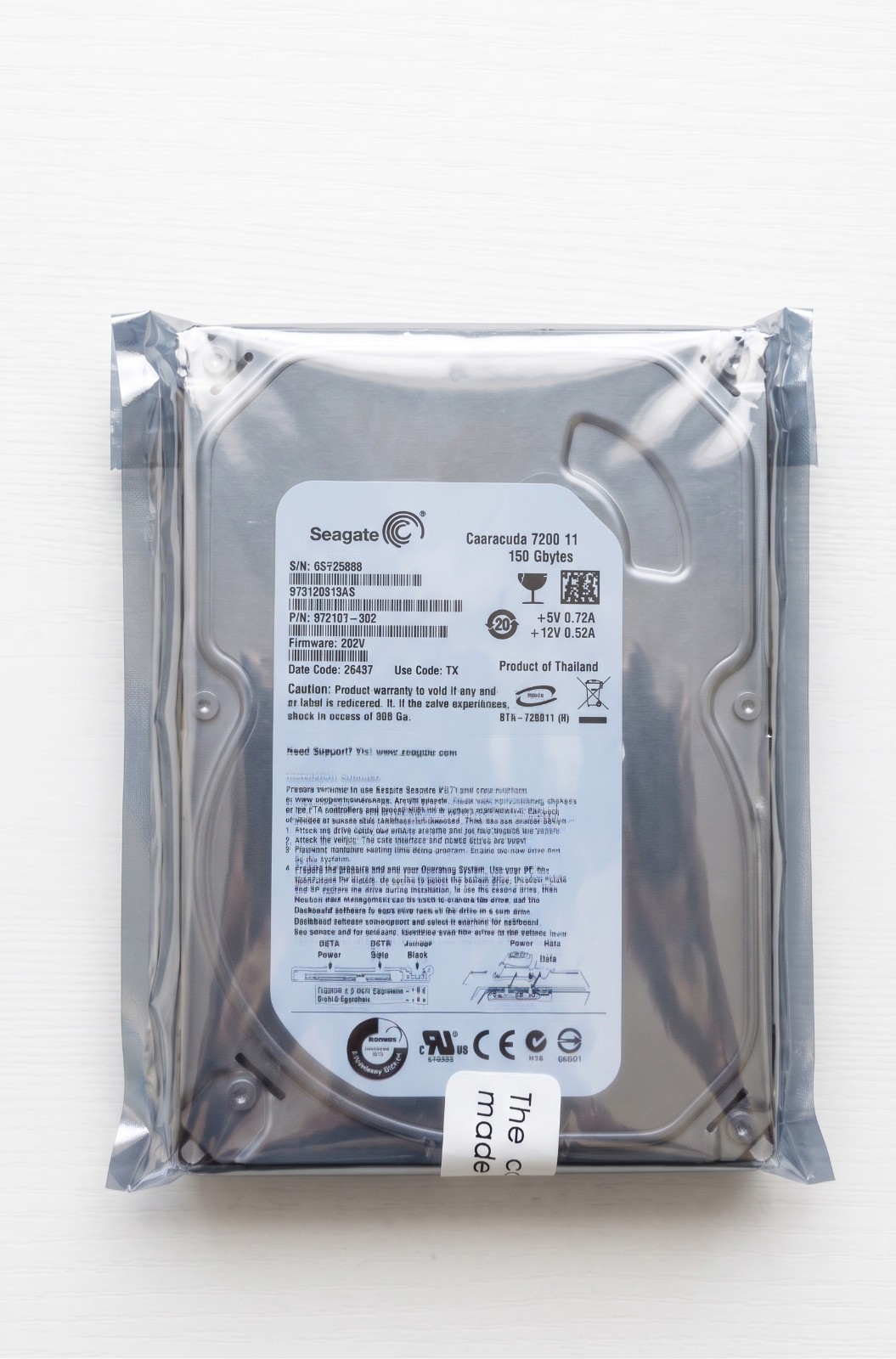 Seagate Barracuda 7200.11 160GB 3.5" SATA Hard Drive ST3160813AS 9FZ181-302 Test