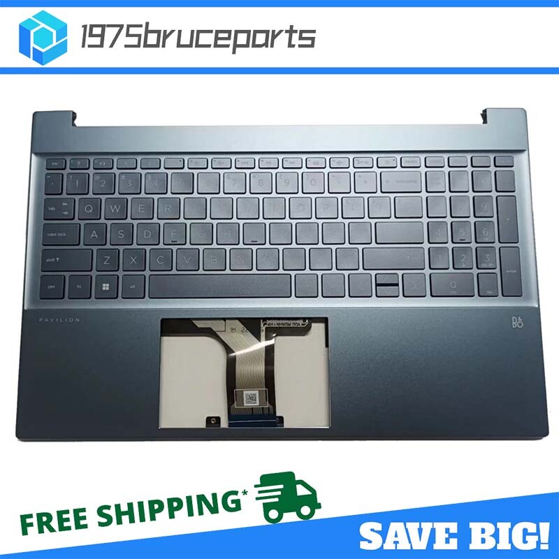 New Palmrest Cover w/ Backlit Keyboard For HP Pavilion 15-eg 15-eh M08920-001 