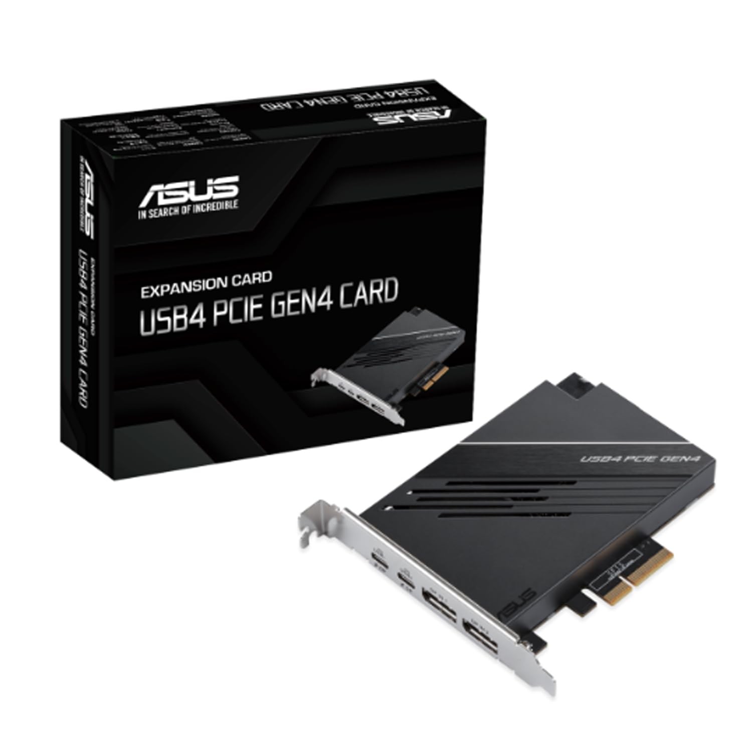 ASUS USB4 PCIe Gen4 Card, Dual USB4 Ports, DisplayPort 1.4, PCIe 4.0 x4