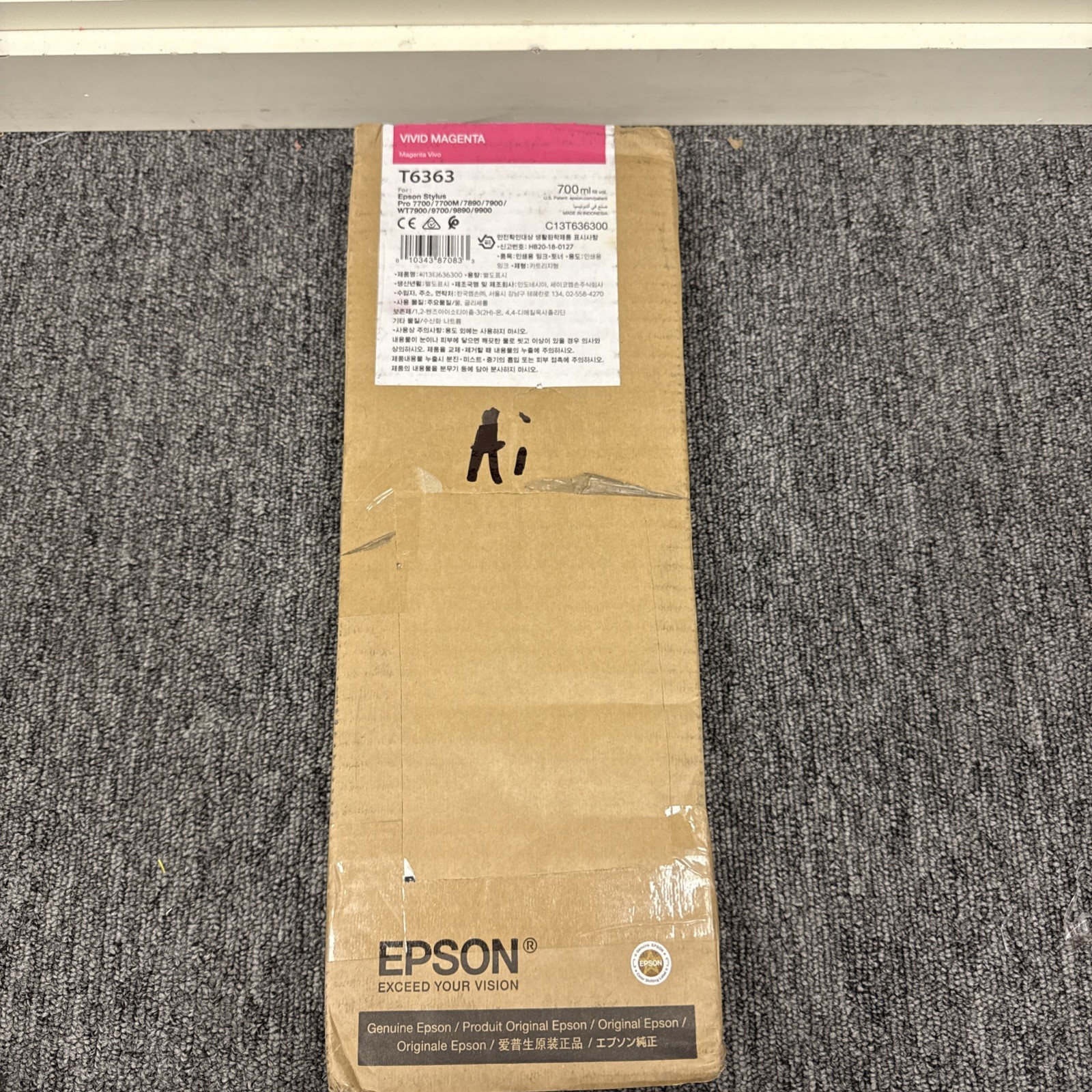 Sealed Genuine Exp.2026 Epson T6363 Vivid Magenta Ink Cartridge Pro 7900 9900