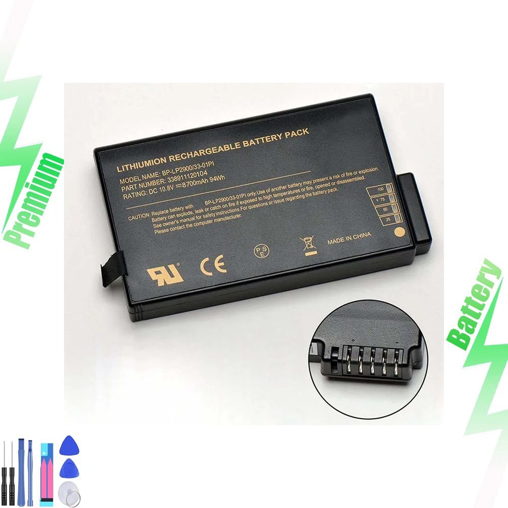 New BP-LP2900/33-01PI Battery for Getac V1010 X500 B300 ME202C LI202S