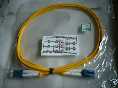 LC to LC fiber patchcord jumper cable singlemode 9/125 SMF duplex 10m length UPC