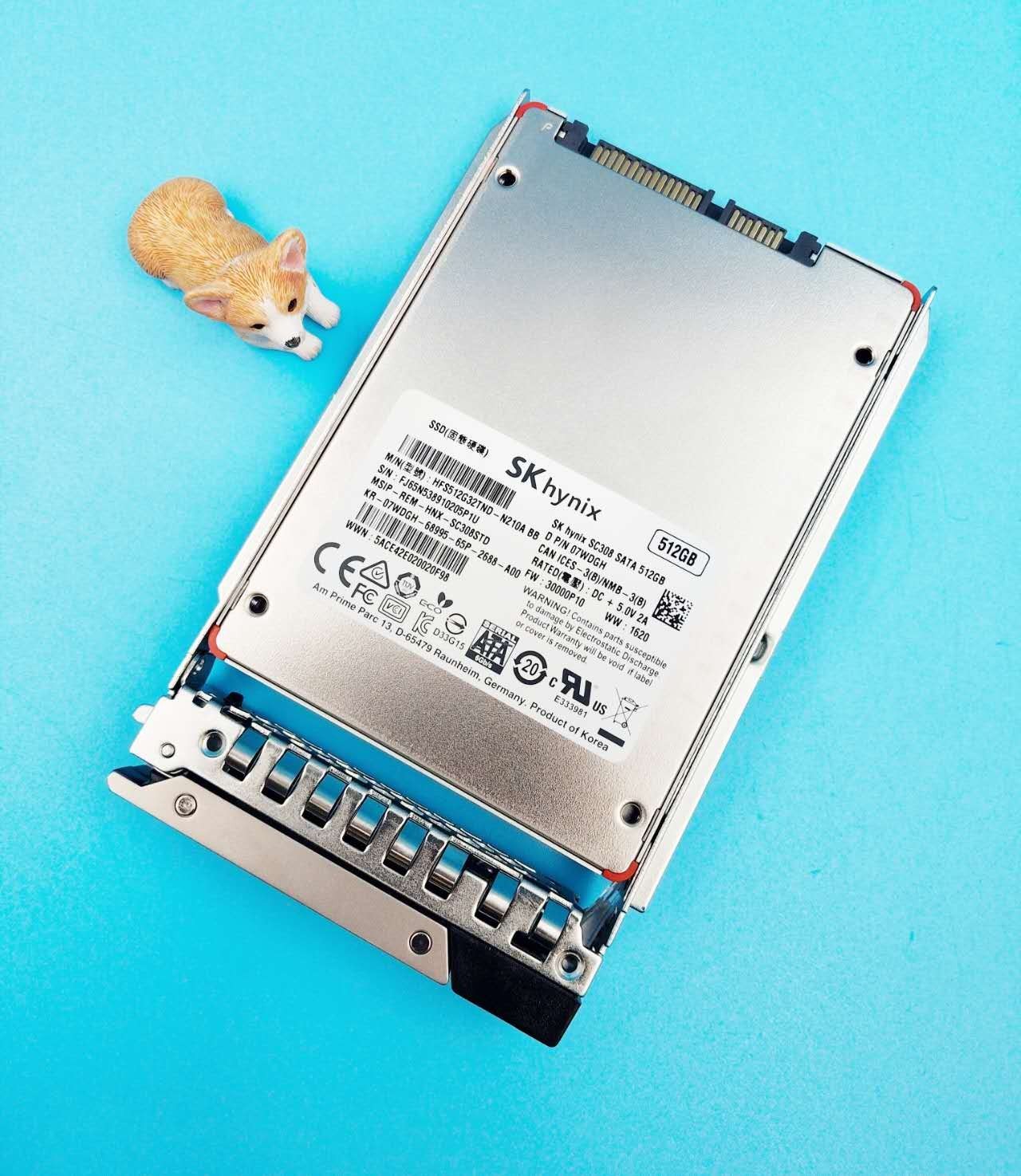 7WDGH 07WDGH HFS512G32TND-N210A SC308 DELL 512GB 6G 2.5" SATA MLC SSD W/G14 TRAY