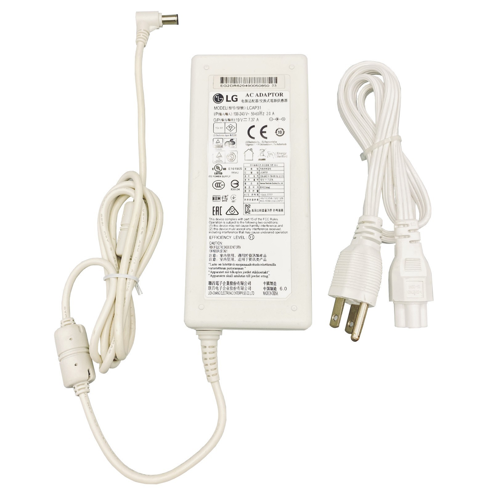 Original LG 140W AC Adapter LCAP31 19V 7.37A Monitor Power Supply