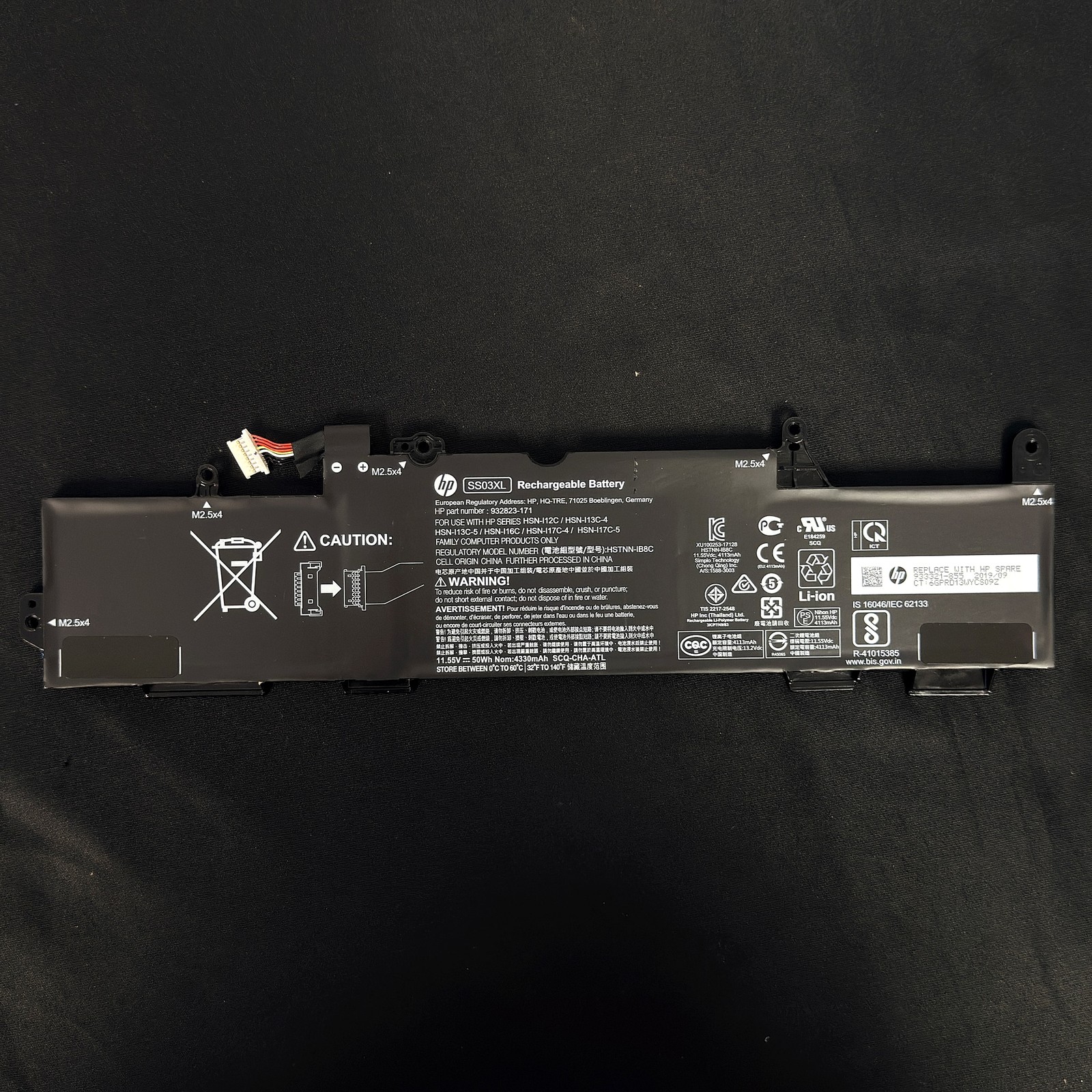 Genuine OEM HP SS03XL Battery 50Wh 933321 855 EliteBook 840 830 G5 G6 ZBook 14u
