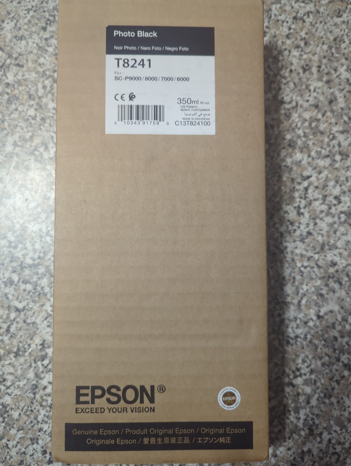 6 Epson T8241 Photo Black Ink Cartridge NEW Sealed Exp 6/10/2022