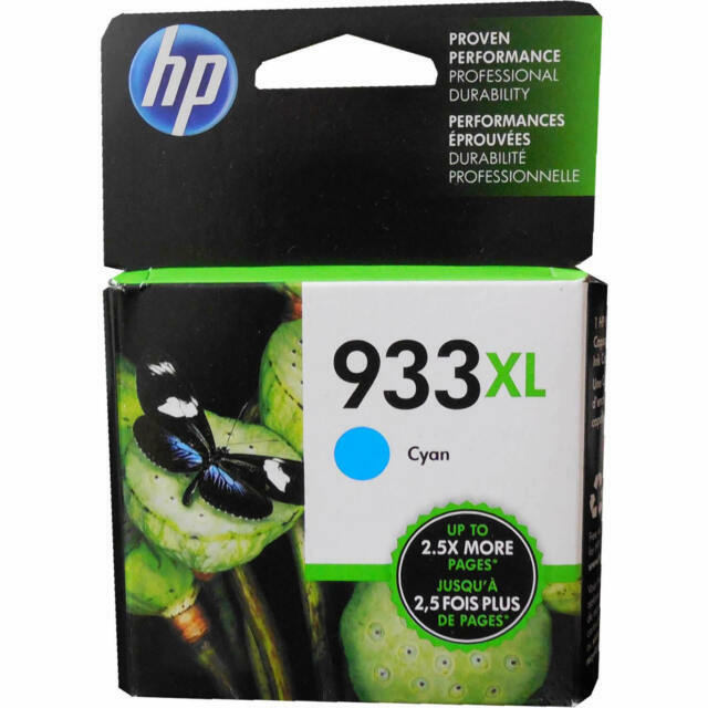 Genuine HP 933XL High-Yield Cyan Ink Cartridge CN054AN (EXP 2022)