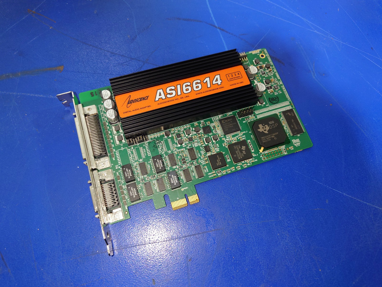 AudioScience ASI6614 Digital Audio PCIe Digital Sound Card, Tested Working