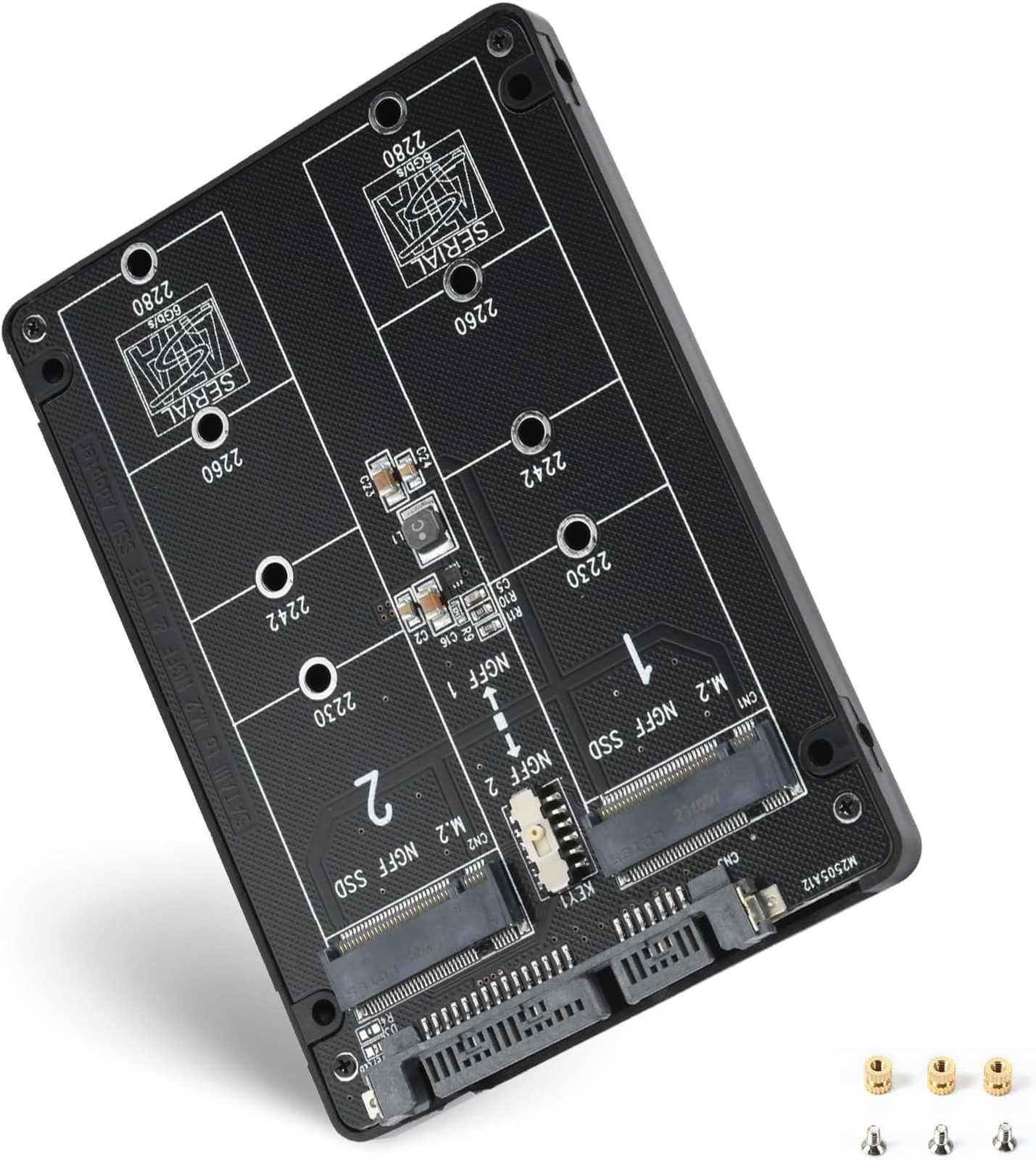 M.2 SATA NGFF to SATA Adapter B Key B&M Key 6Gbps Max 4TB SSD Converter for 2230