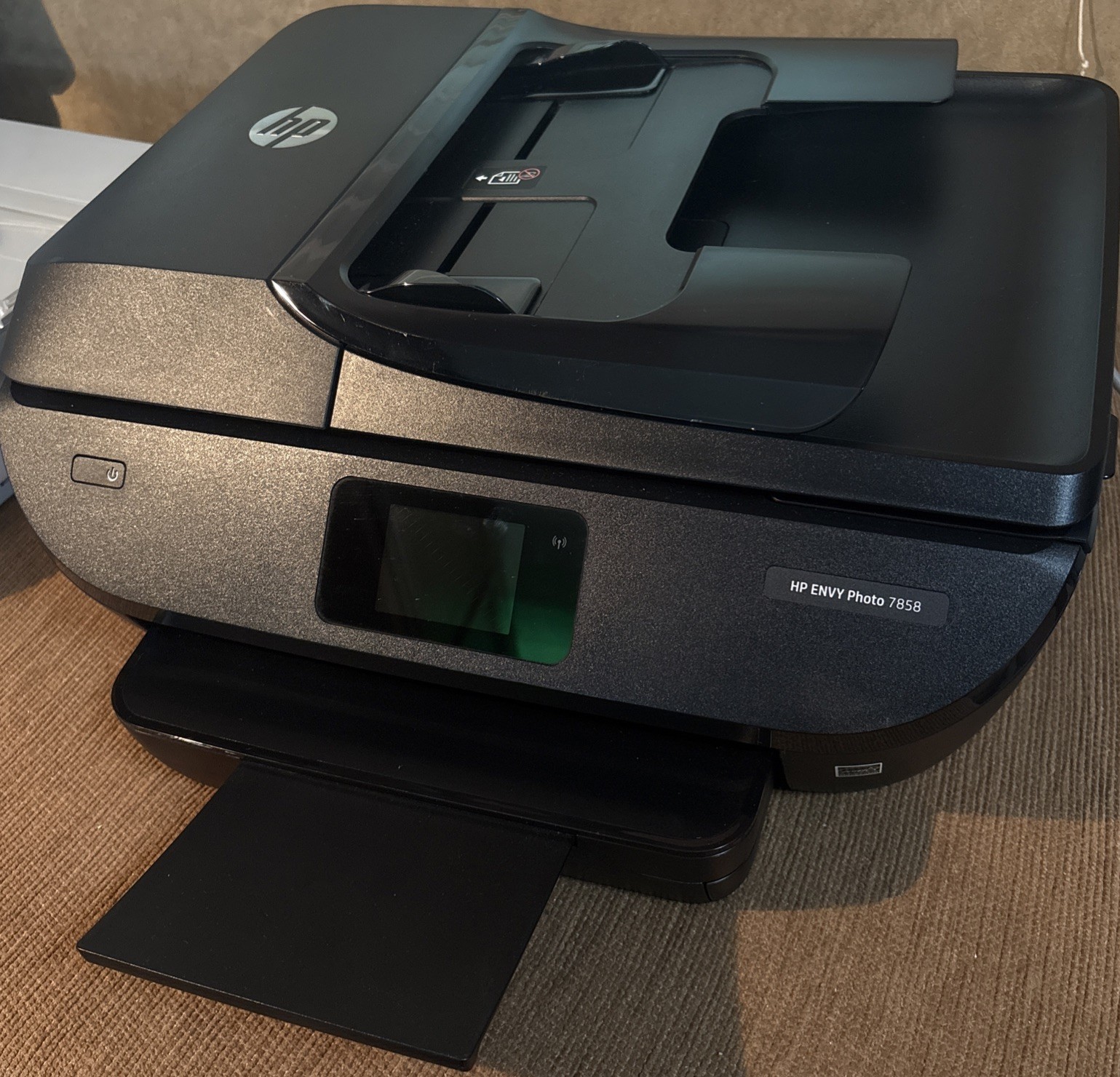 HP Envy Photo 7858 7855 Color Inkjet Printer All-in-One Wireless Scan Needs Ink 