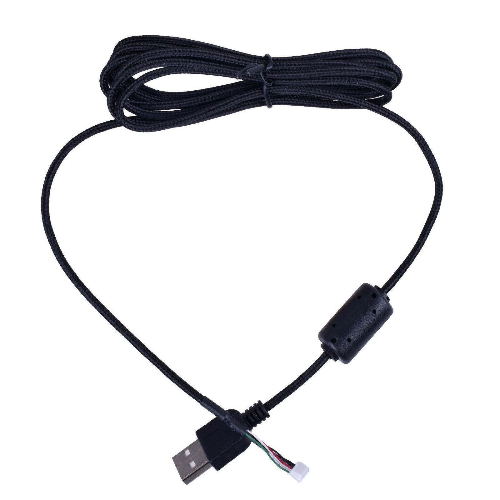 New Black 2.2m Mouse Mice USB Braided Cable Line Wire For Logitech G500 G500S