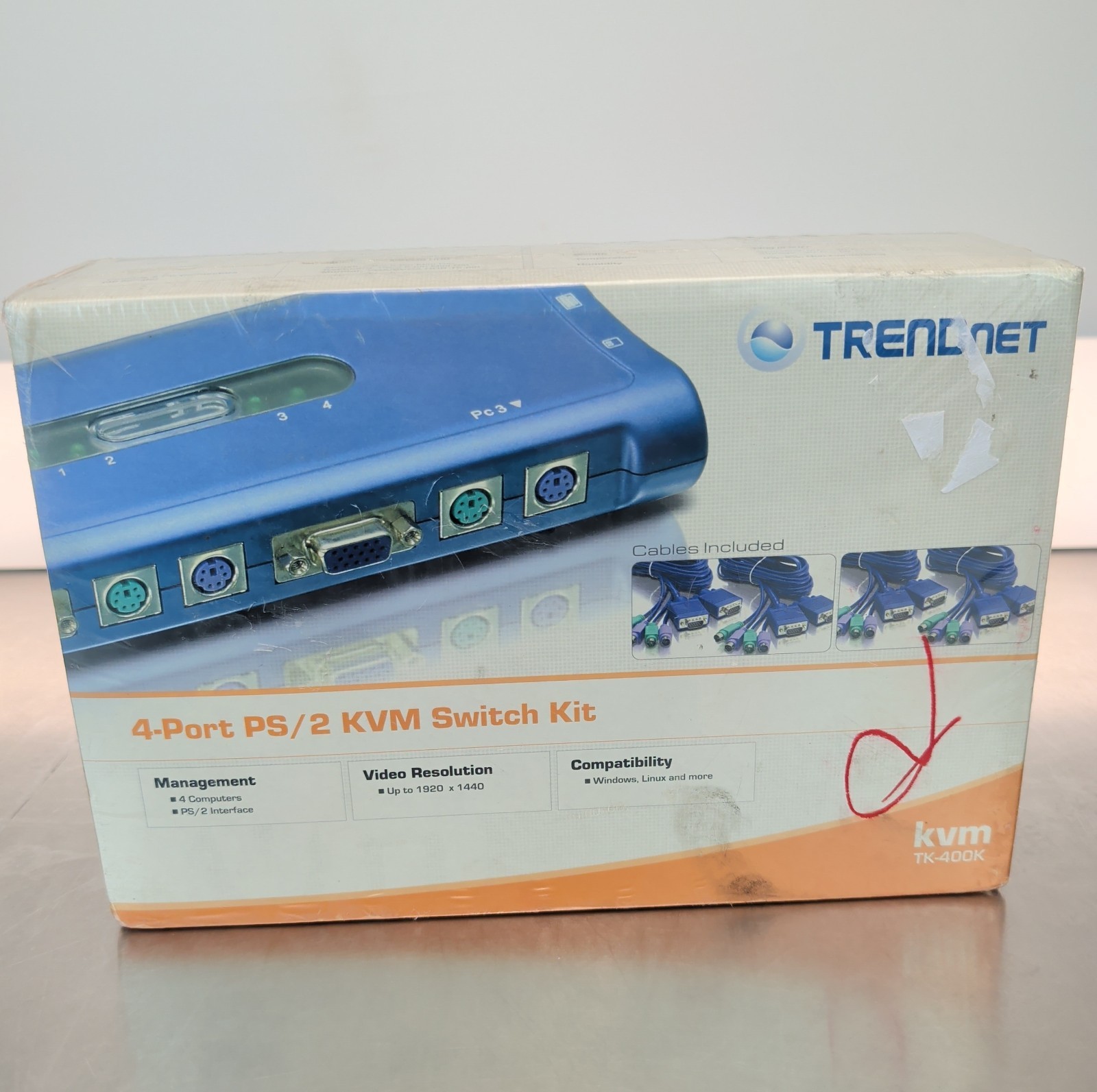 TRENDnet 4 – port ps/ 2 KVM switch kit KVM tk-400k