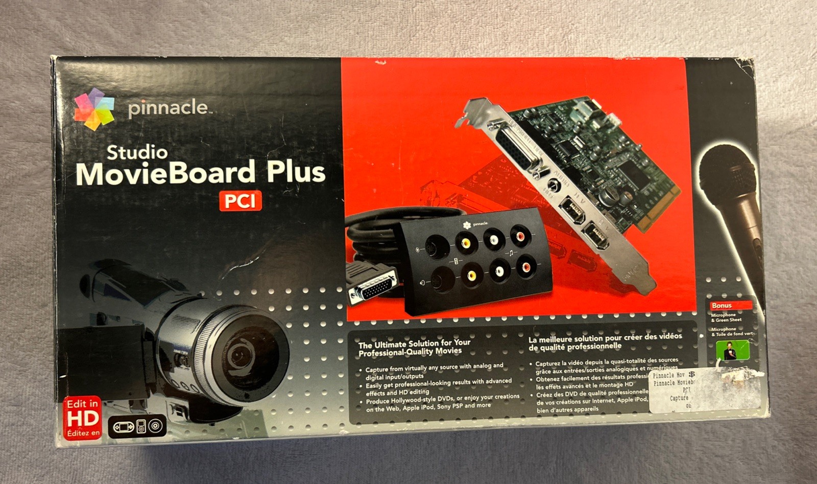 Pinnacle Studio MovieBoard Plus PCI  Video Editing System for Windows NOB