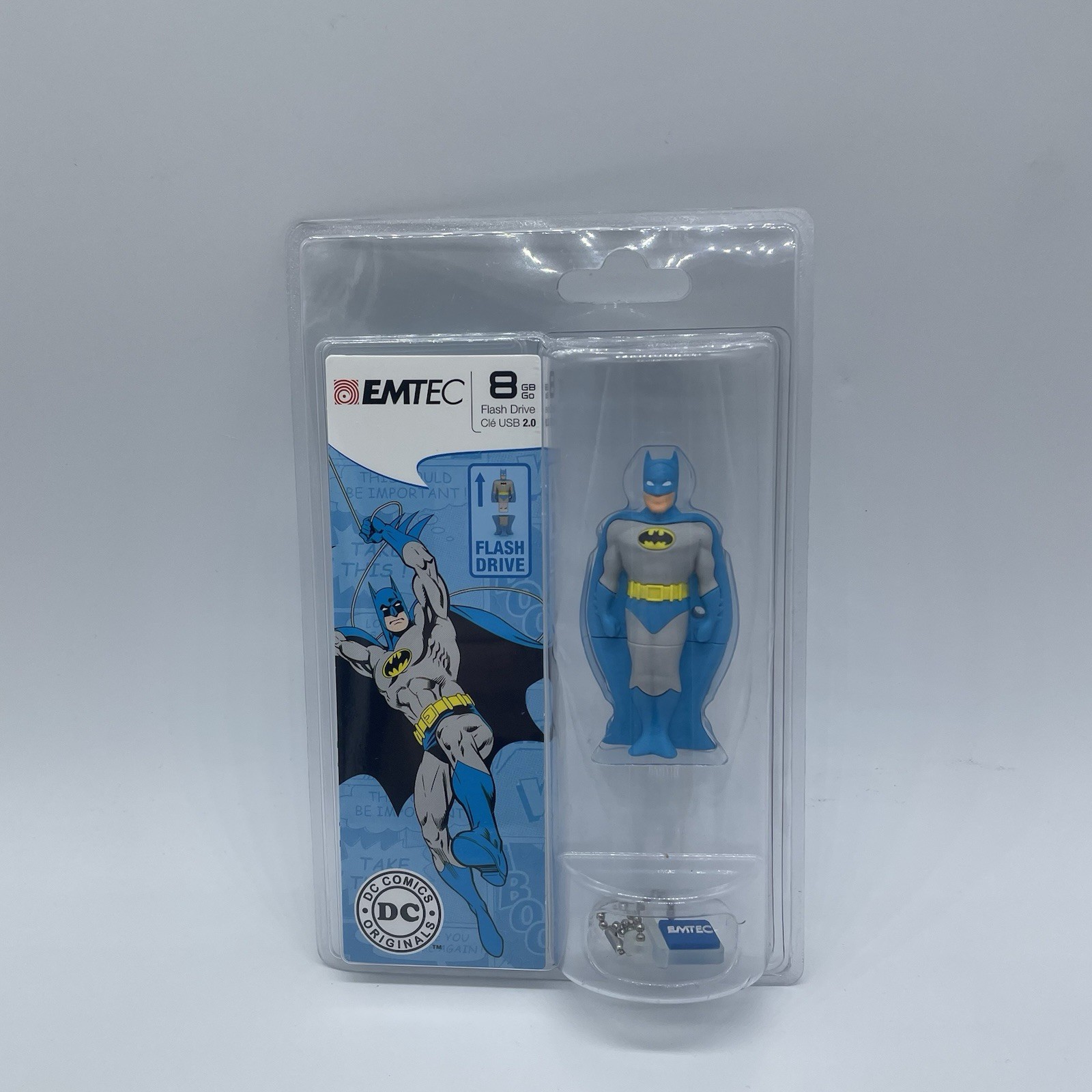 Vintage EMTEC Superhero USB 2.0 Flash Drive, Batman, 8GB DC Comics