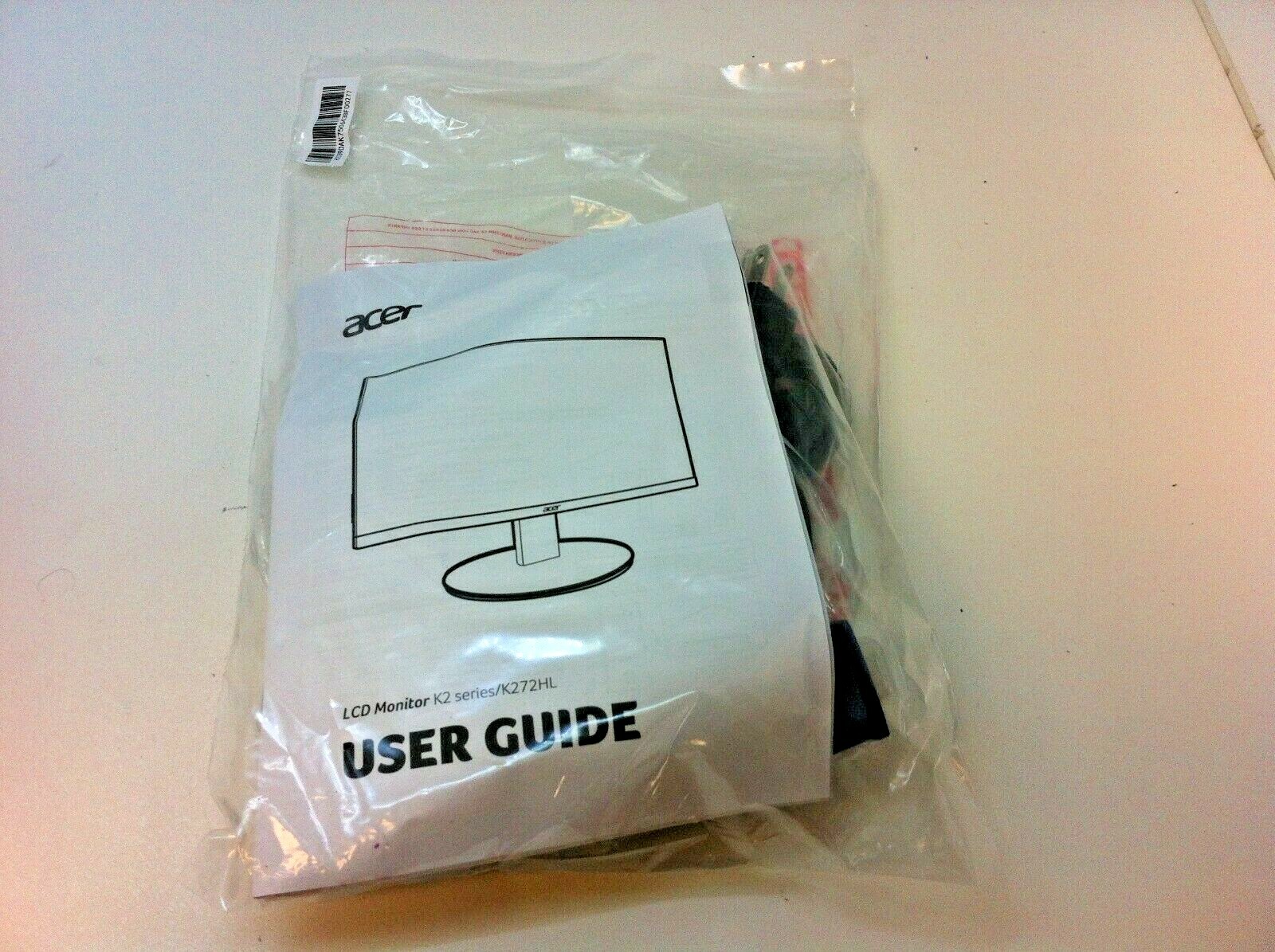 Genuine Acer K2 K272HL 27" Monitor Original Manuals Guide Video Power Cables 139