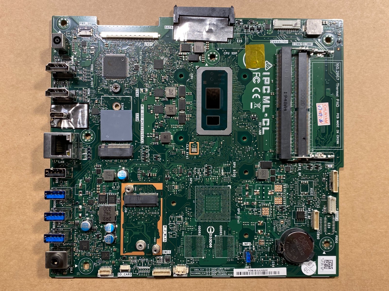 NEW Dell Inspiron 24 5490 27 7790 AIO Intel Motherboard i5-10210U NYCKR 3YJM6
