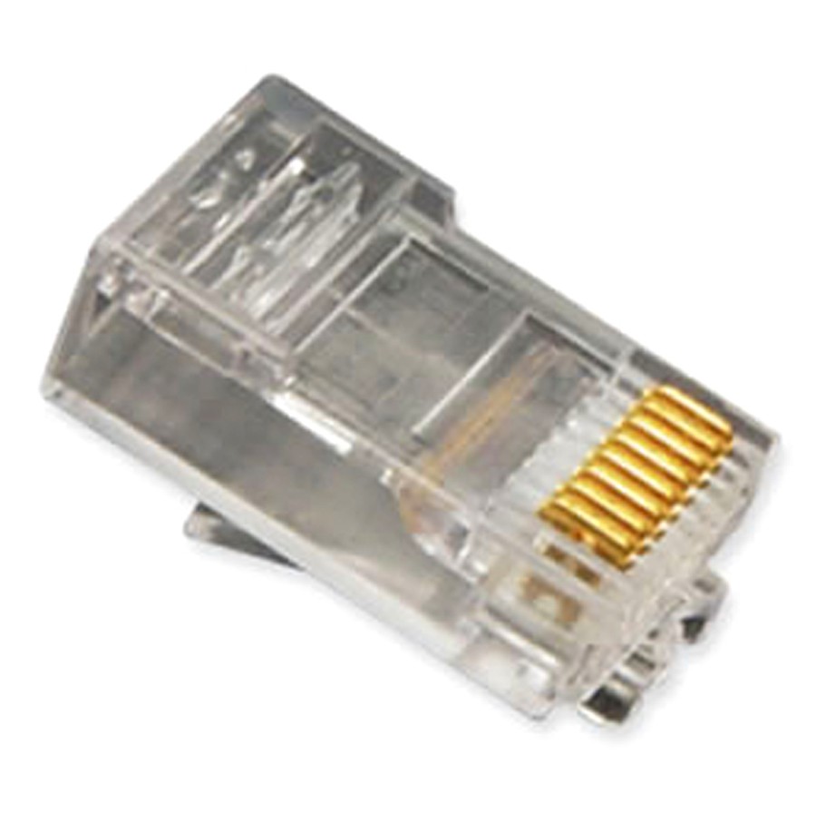Plug 8p8c oval entry solid 100pk