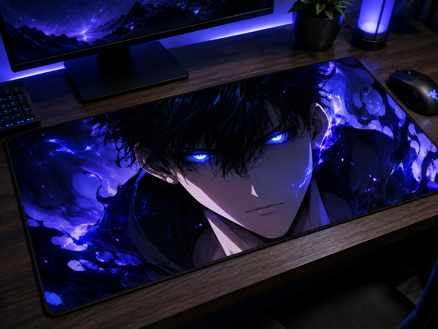 🔥 Solo Leveling XXL Gaming Mouse Pad - Sung Jinwoo & Shadow Monarch 🖱️