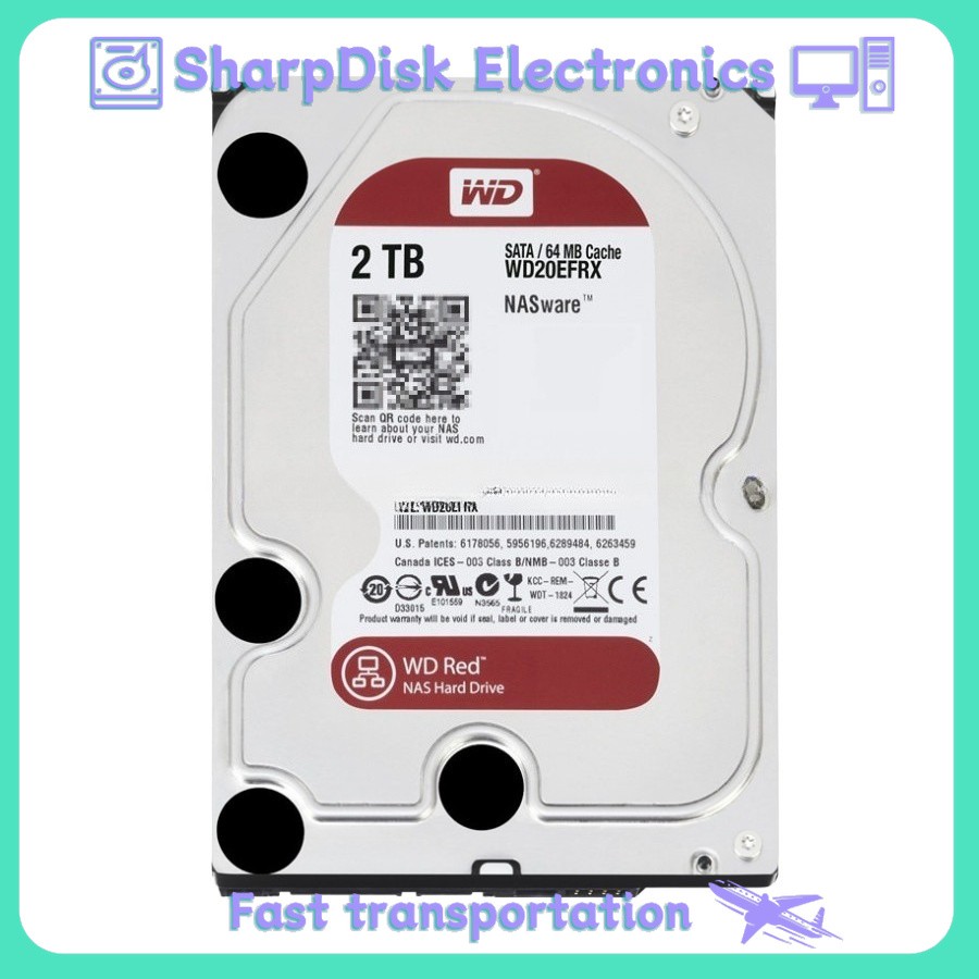 WD20EFRX Compatible Western Digital Red2TB SATA 3.5"64MB Internal Enterprise HDD