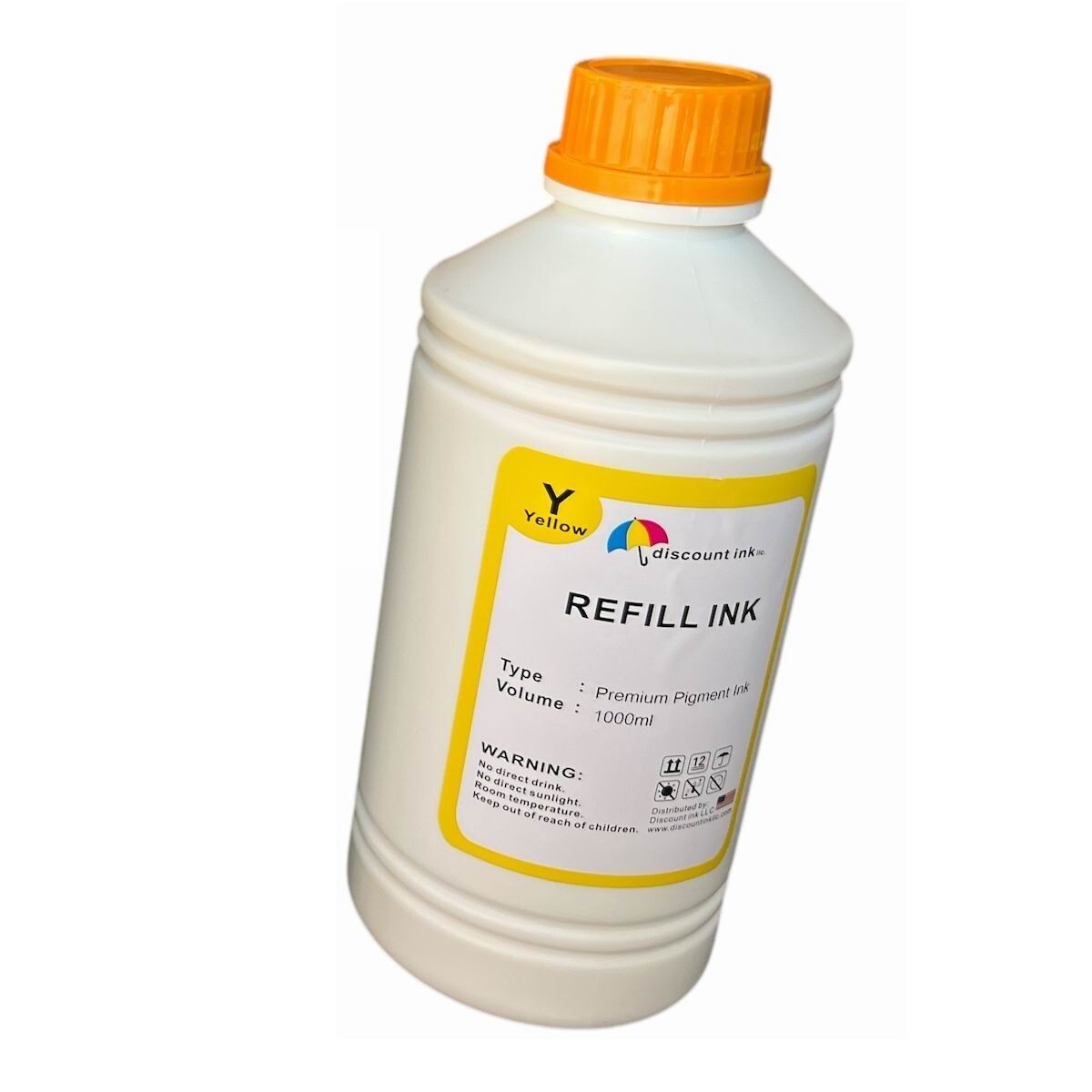 1000ml Refill Yellow Pigment ink for HP Canon Epson Brother Printer and CISS