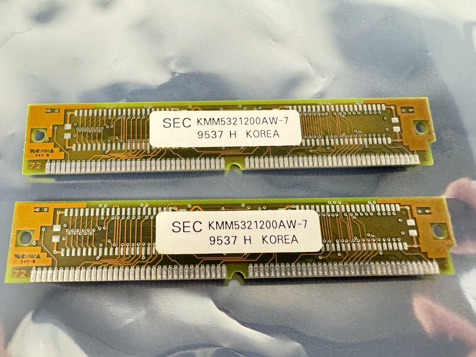Samsung KMM5321200AW-7 8MB 2x4MB 72-Pin SIMM FPM 70ns RAM Tested Working