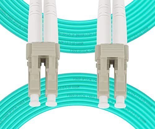 Fibergaga 50m164ft OM3 LC/UPC to LC/UPC Fiber Patch Cable 10GB Multimode Dupl...