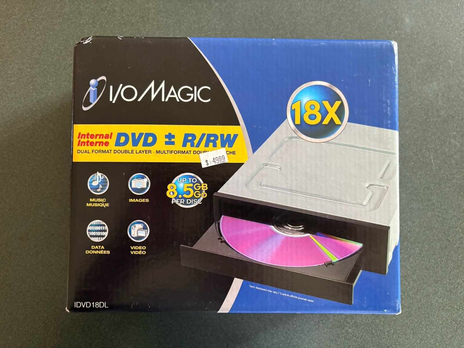 I/O Magic IDVD18DL INTERNAL DVD+/-R/RW 18X DVD NOS Still Sealed