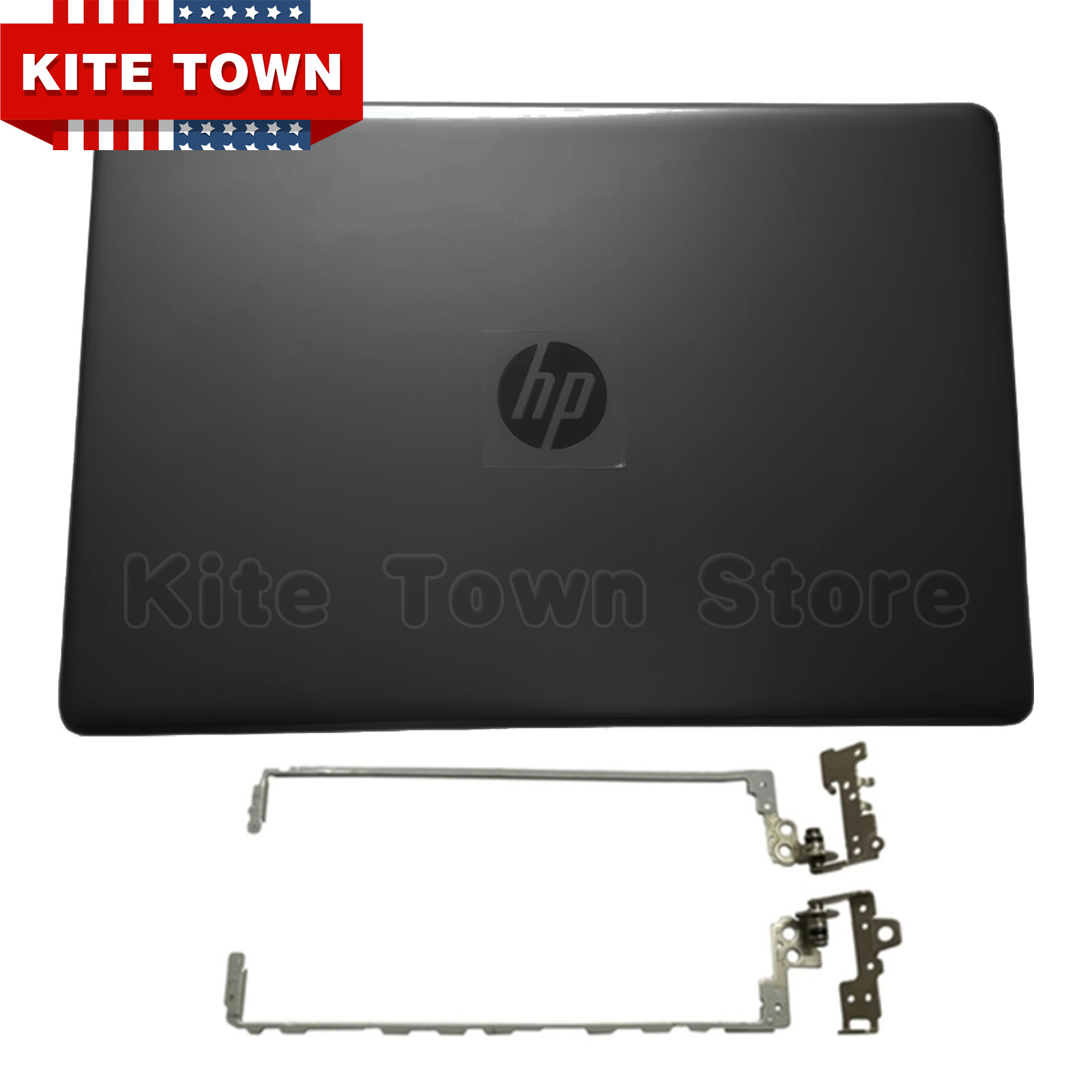 New LCD Back Cover Lid + Hinges For HP 17-BS 17-AK 17-BS049dx 17-bs011dx Black