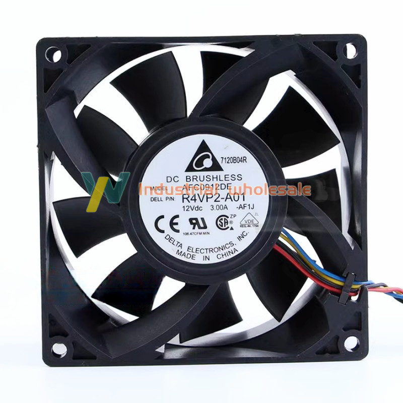 1PC new Delta AFC0912DE P2780 92x92x38mm 92mm 9038 CPU Case DC Fan 12V 2.5A 4pin
