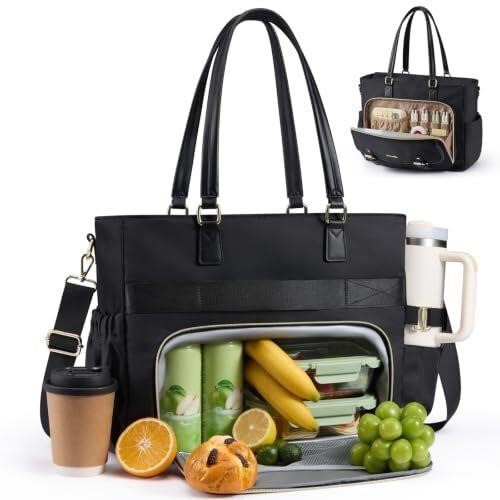 LOVEVOOK 2 in 1 Laptop Lunch Bag for Women.