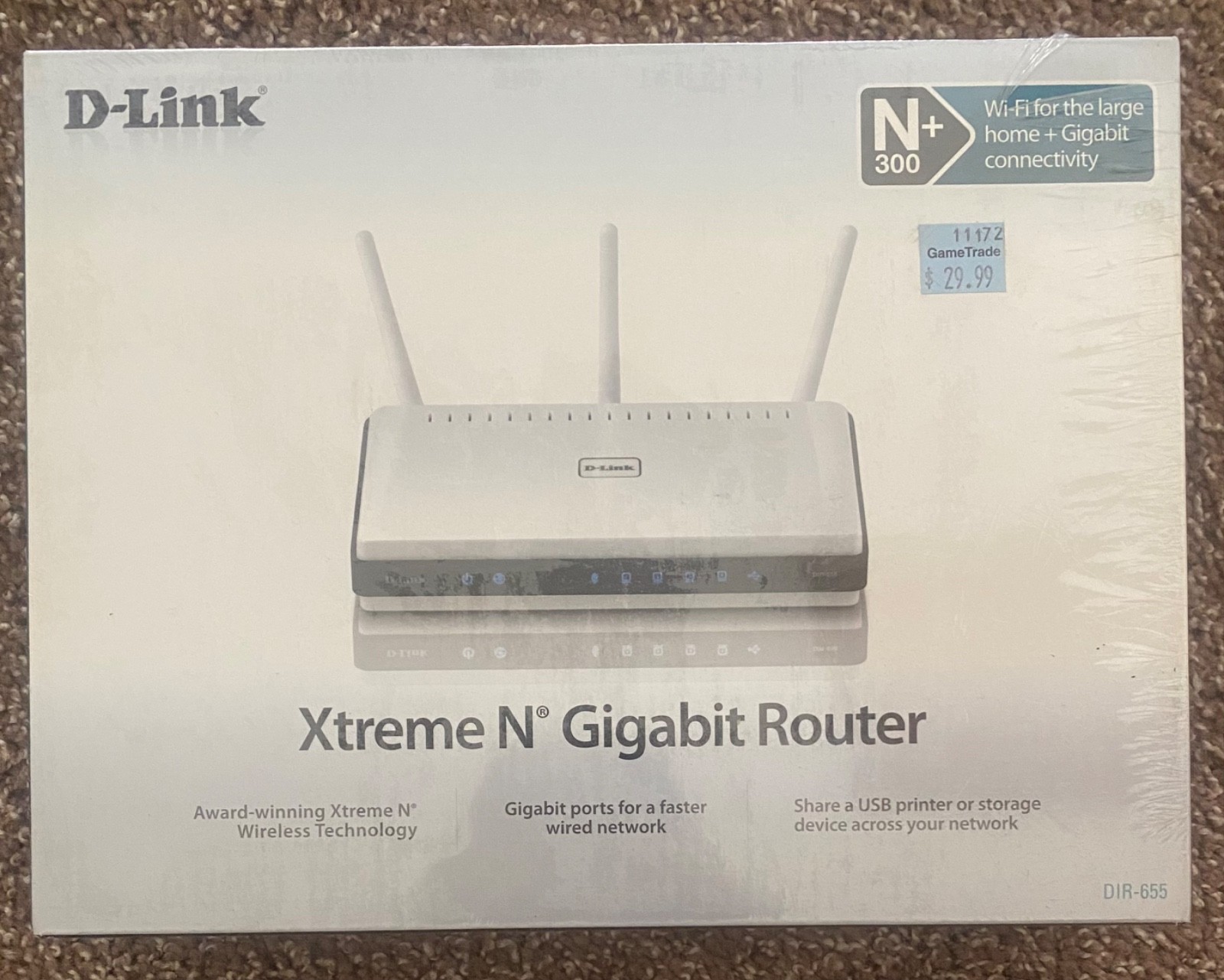 D-Link DIR-655 Xtreme N Mbps Wireless 4-Port Gigabit Ethernet Router 74-2