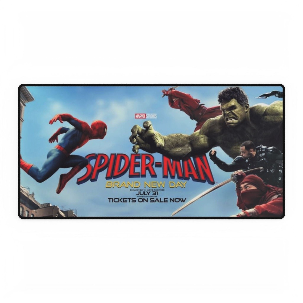 Spider-Man Brand New Day And Hulk Movie Poster Action Mouse Pad Desk Mats