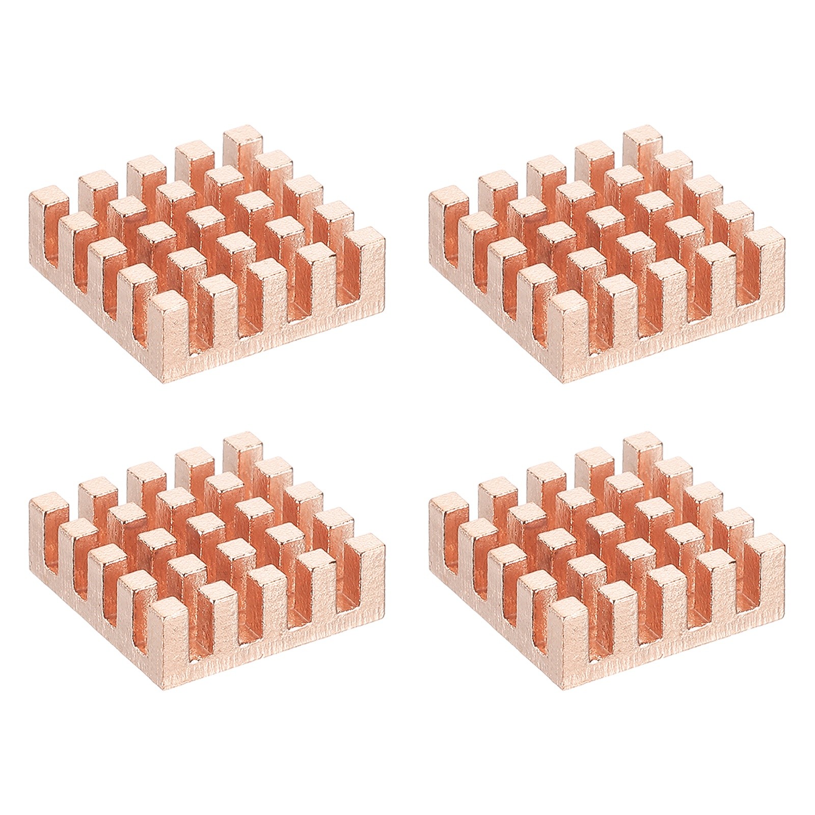 4 Pcs Copper Heatsink 15x15x5mm, Heat Sink Cooler Radiator for