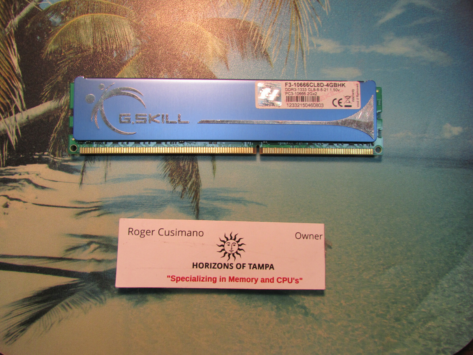 G.SKILL 2GB DDR3 1333MHZ F3-10666CL8D-4GBHK  RAM 240pin