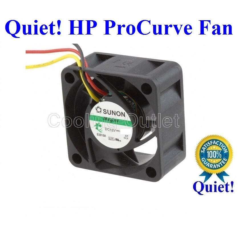 1x Quiet HP ProCurve 2848 Fan by SUNON 12~18dBA noise vs 32dBA on your Stock Fan